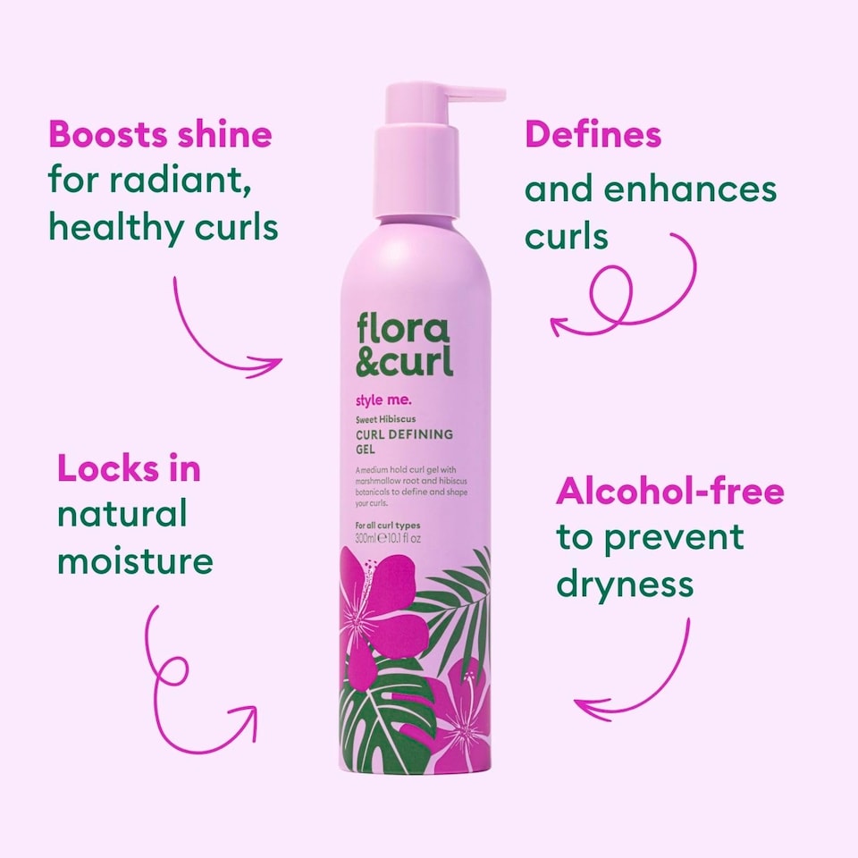 image 1 of Flora & Curl Sweet Hibiscus Curl Defining Gel 300ml