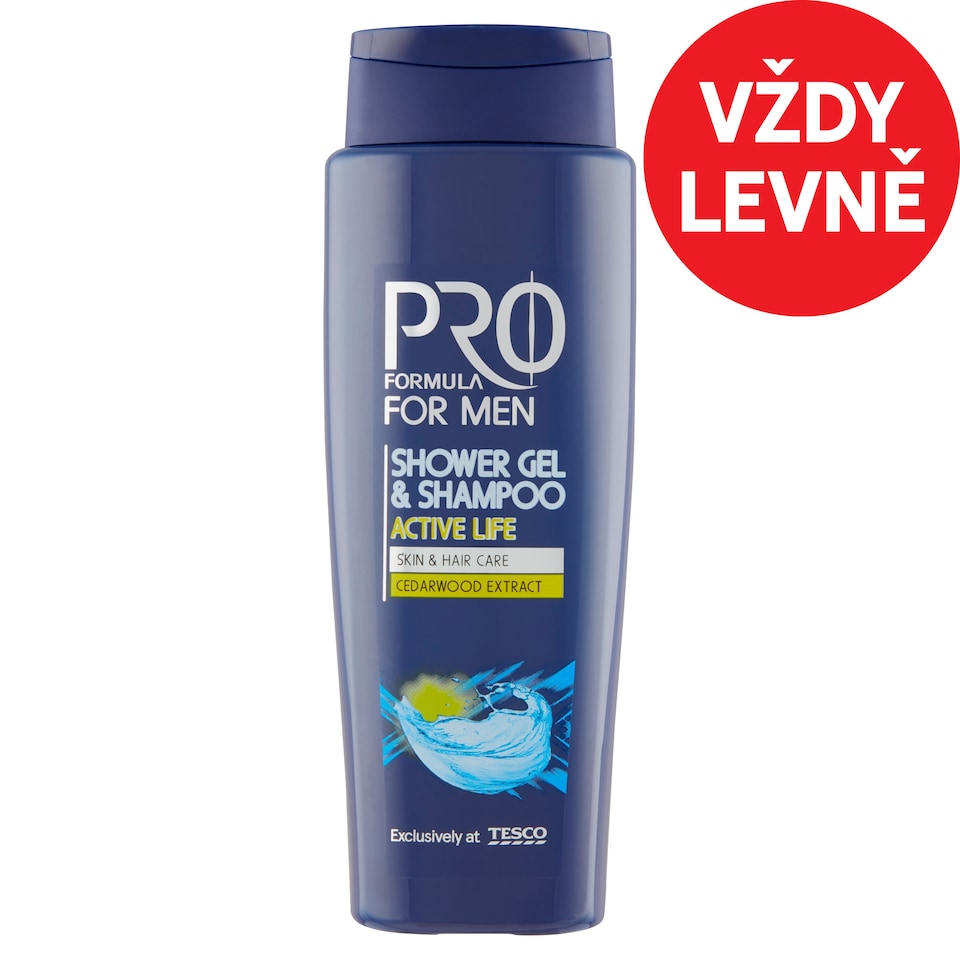 Tesco Pro Formula For Men sprchový gel a šampón Active Life 400ml