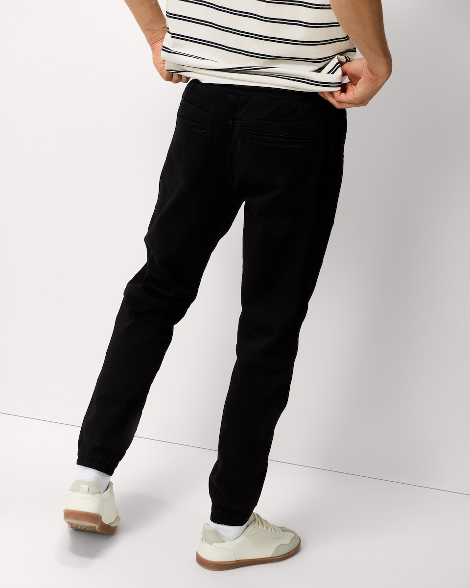 image 1 of F&F Cotton Rich Drawstring Joggers in Black