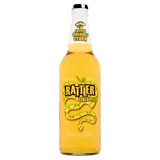 Healeys Cyder Rattler Pineapple 500Ml Tesco Groceries