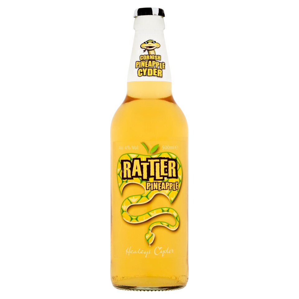 Healeys Cyder Rattler Pineapple 500Ml Tesco Groceries