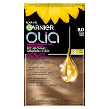 Garnier Olia tartós hajfesték 8 .0 Szőke, 60 +60 +54 ml