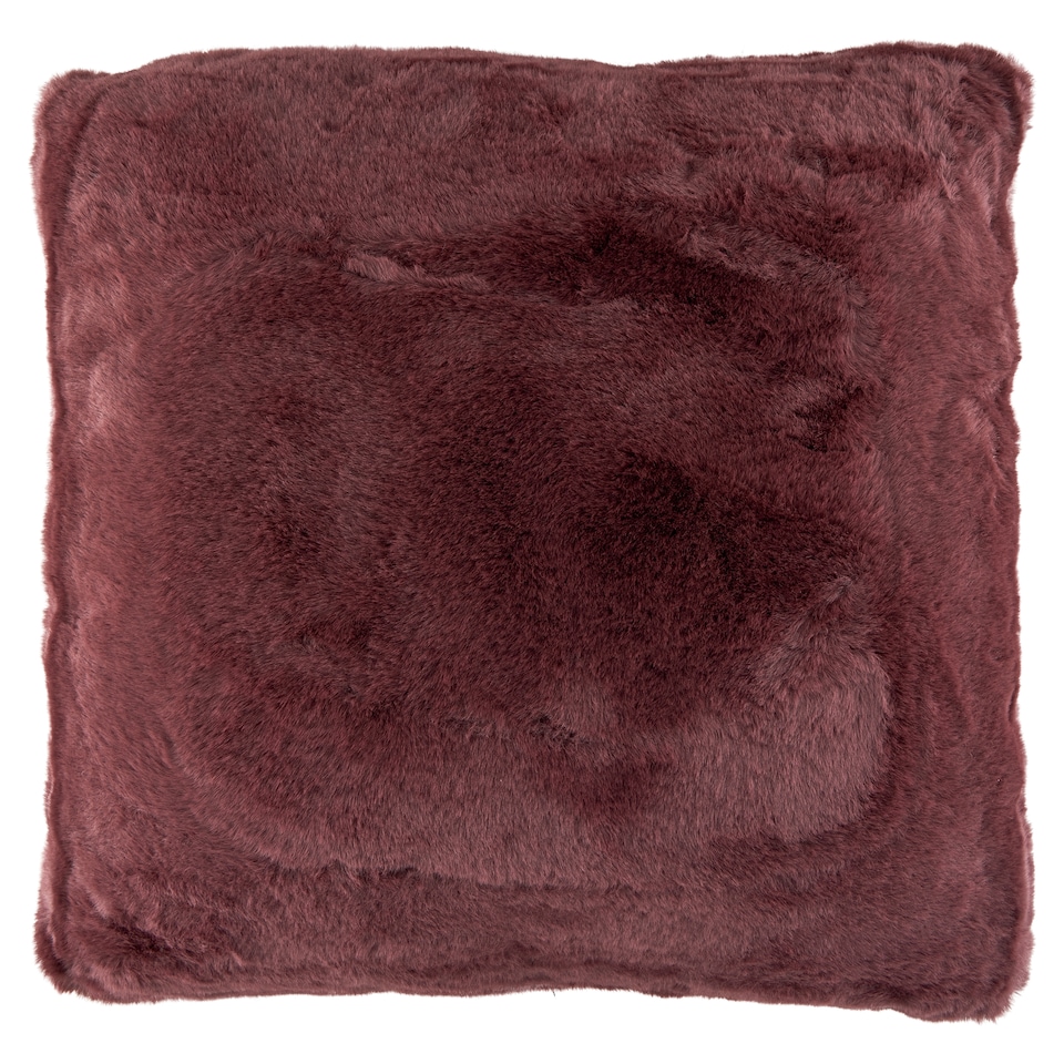 F&F Home Burgundy Faux Fur polštář 45 x 45 cm