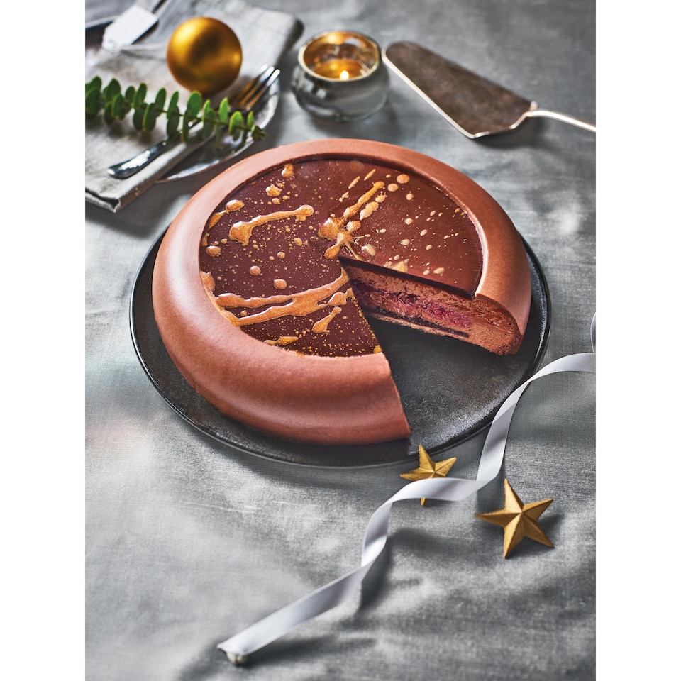 image 1 of 9. Tesco Finest Chef’s Collection Morello Cherry & Chocolate Delice 900g (Serves 10)