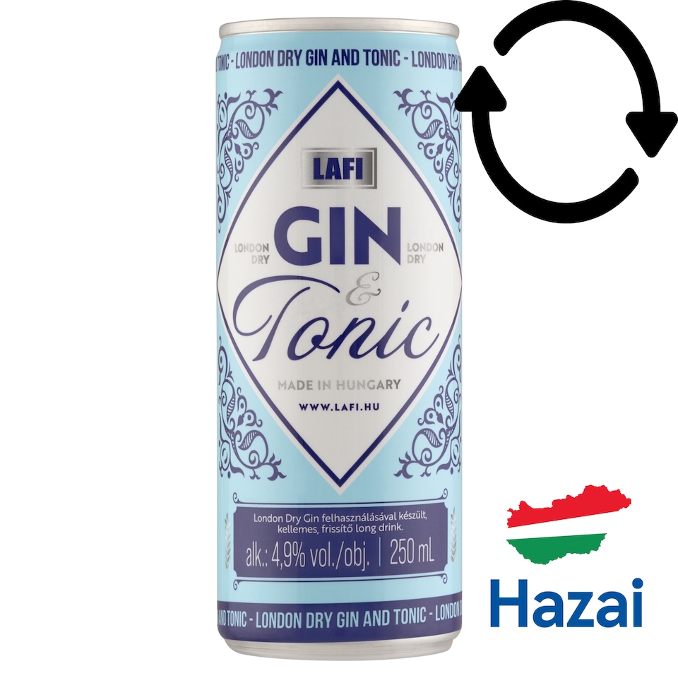Lafi Gin & Tonic Alcoholic Carbonated Drink 4,9% 250 ml