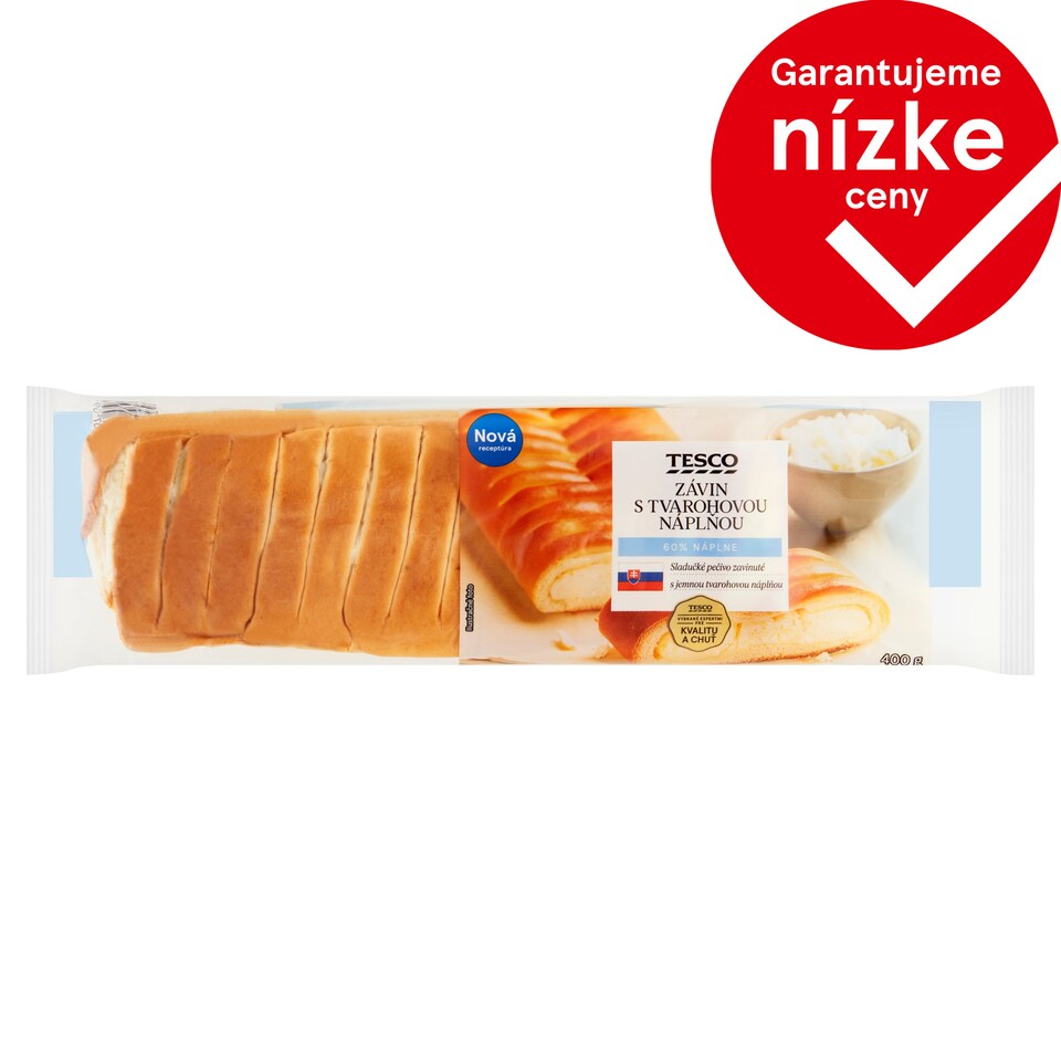 Tesco Závin s tvarohovou náplňou 400 g