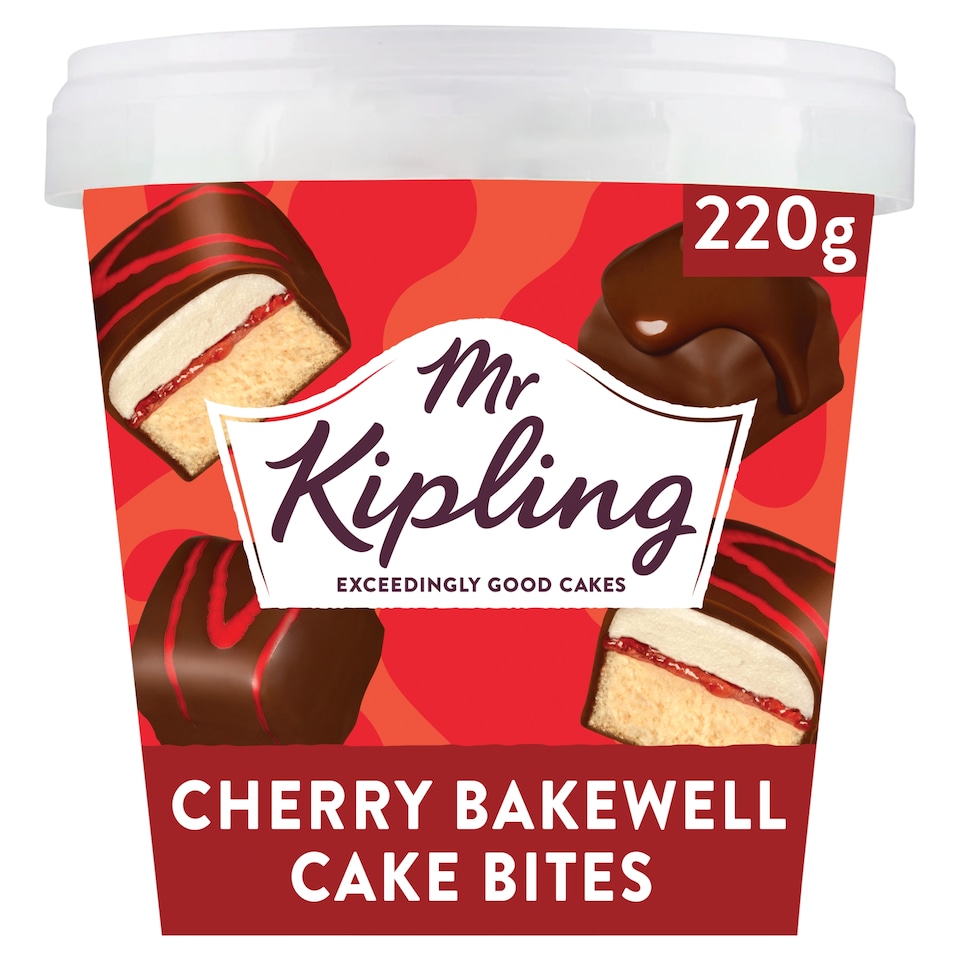 image 1 of Mr Kipling Cherry Bakewell Mini Cake Bites 220g