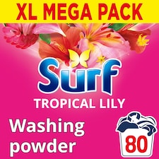 Surf Tropical Lily Laundry Washing Powder 80 Washes 4kg