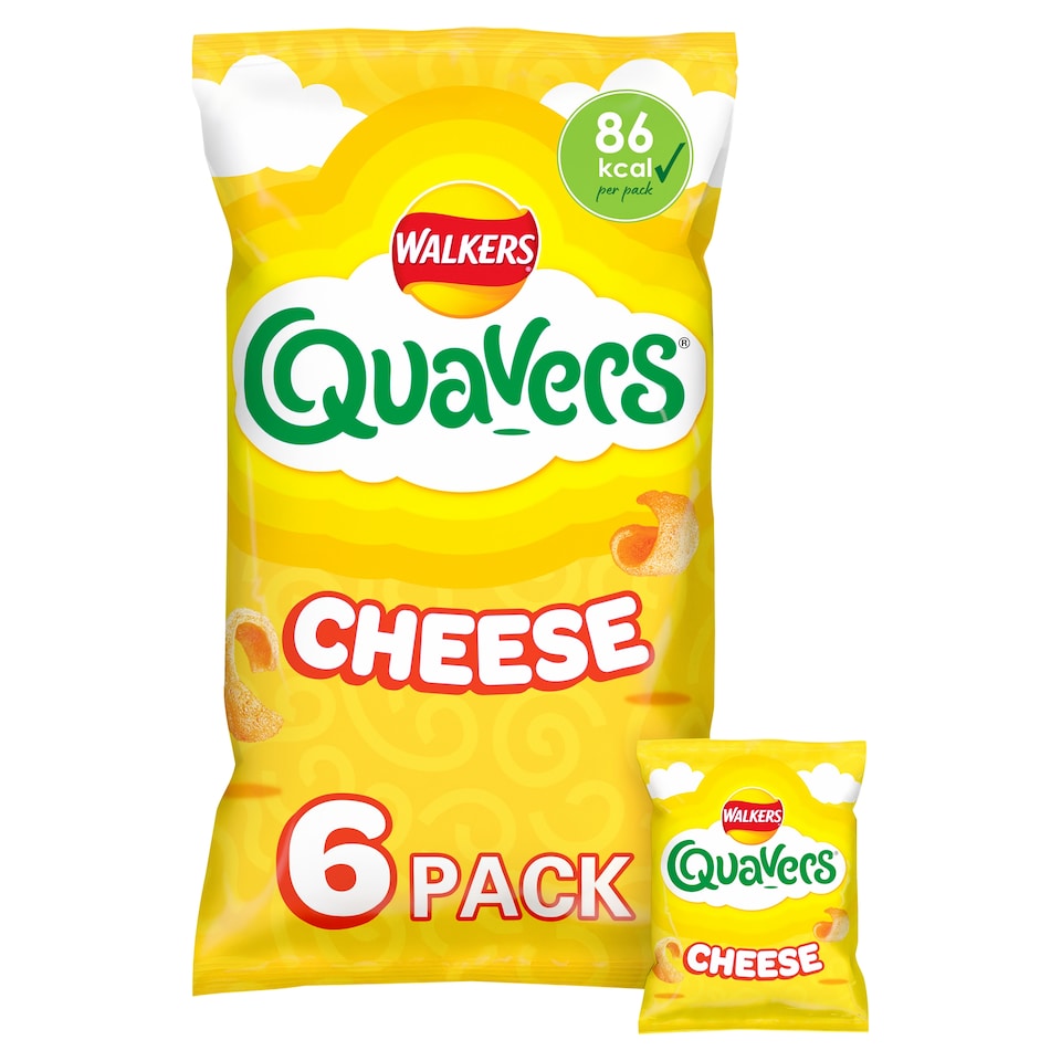 image 1 of Walkers Quavers Cheese Multipack Crisps 6x16g