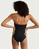image 3 of F&F Metal Bar Halter Neck Swimsuit in Black
