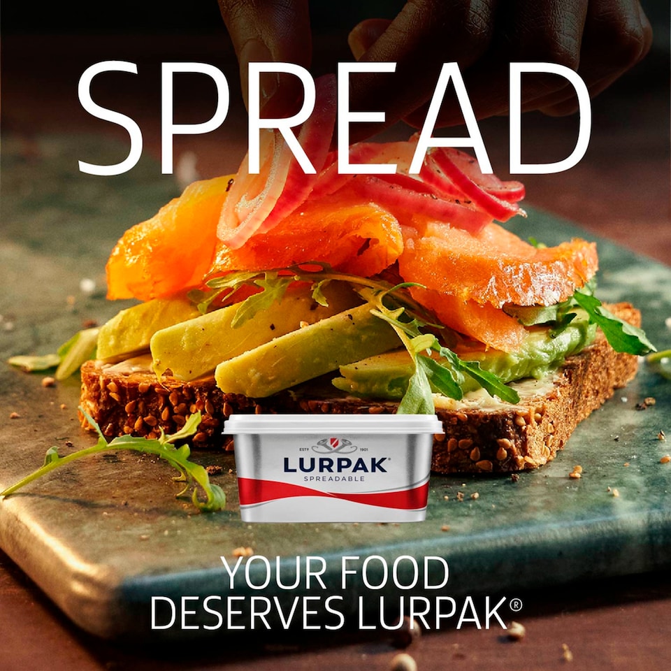 image 1 of Lurpak Unsalted Spreadable Blend of Butter and Rapeseed Oil 400g