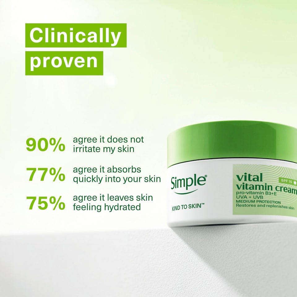 image 1 of Simple Kind To Skin Vital Vitamin Day Cream Spf 15 50Ml