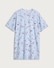 image 4 of Snoopy Pure Cotton Breakfast Club Nightdress in Multi Blue