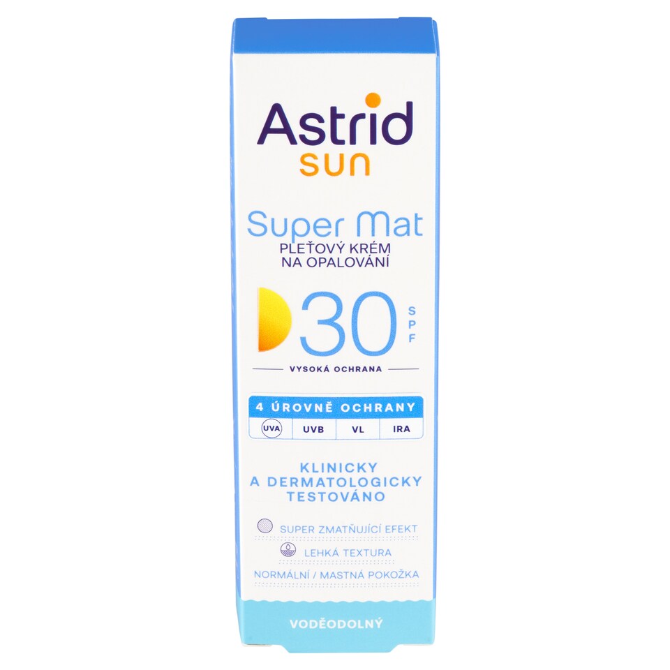 obrázok 1 z Astrid Sun Super Mat pleťový krém na opaľovanie SPF 30 50 ml