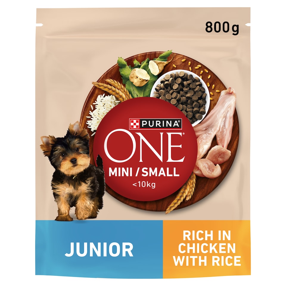 Purina One Small Dog Junior Chicken With Rice 800G