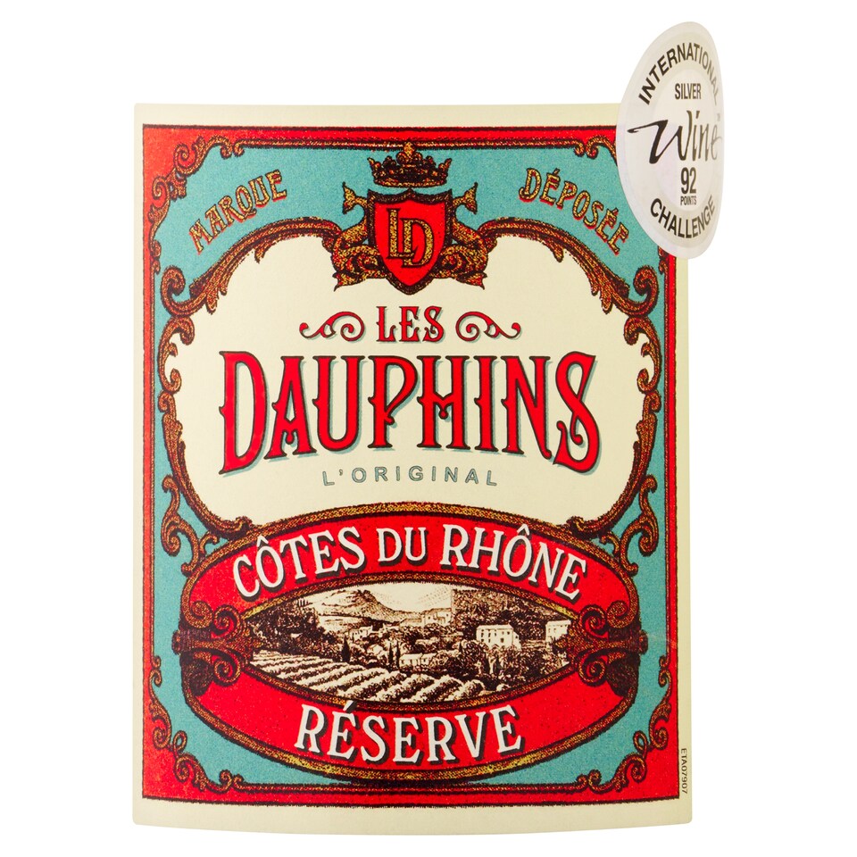 image 1 of Les Dauphins Cotes Du Rhone Blanc 75Cl