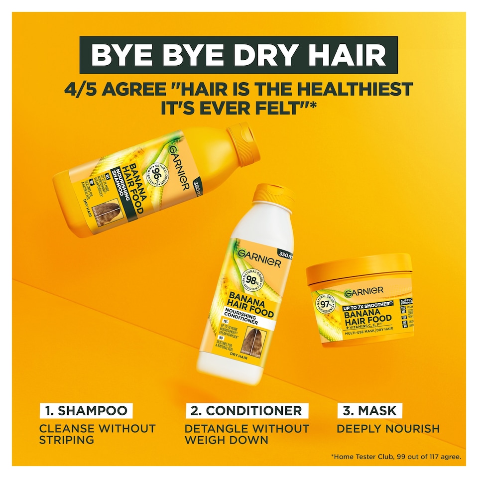 image 1 of Garnier Ultimate Blends Nourishing Conditioner - Banana Hair Food 350ml
