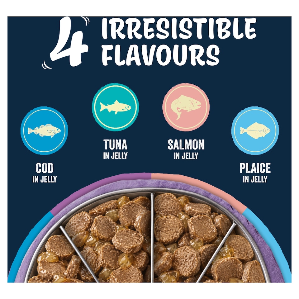 image 1 of FELIX Deliciously Sliced Fish Selection in Jelly Wet Cat Food 12x80g