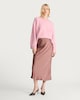 image 1 of F&F Knitted Slouchy Jumper with Wool in Pink