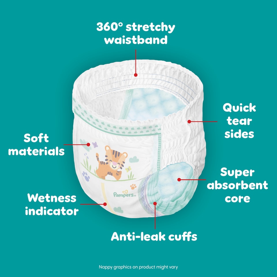 image 1 of Pampers Baby Dry Nappy Pants Size 9 Jumbo Pack 40 Nappies