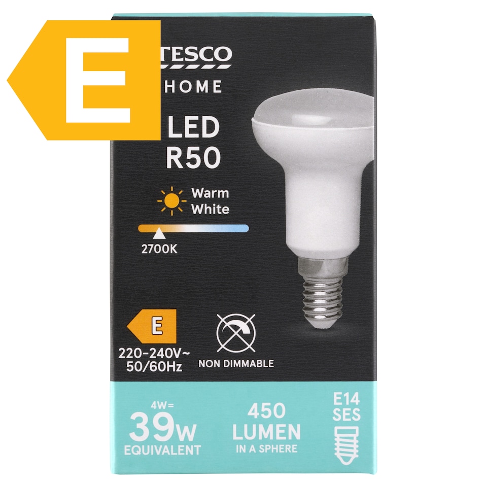 Tesco Home E14 450 lm 39 W 2700K LED izzó  1. kép