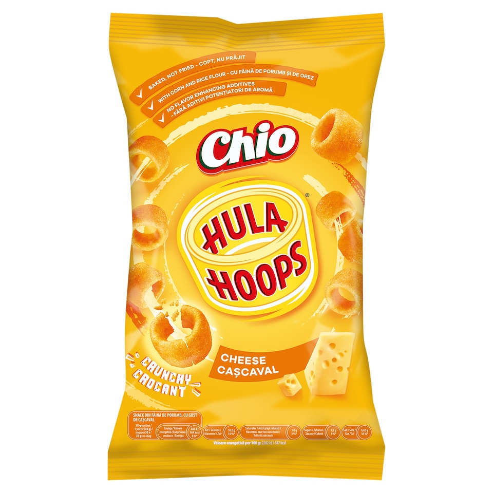 Chio Hula Hoops kukoricalisztből készült snack, sajtos ízű 70 g