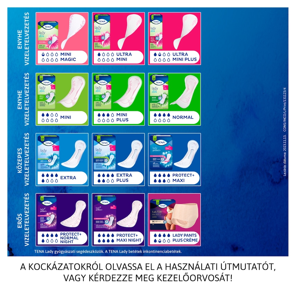 Tena Lady Maxi Night éjszakai inkontinencia betét 12 db  1. kép