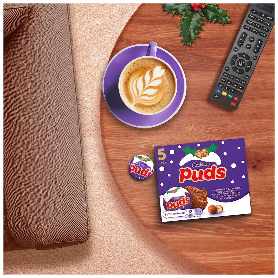 image 1 of Cadbury Dairy Milk Chocolate Xmas Puds 5 Pack 175g