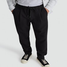 F&F Comfort Stretch Drawstring Chino Trousers in Black