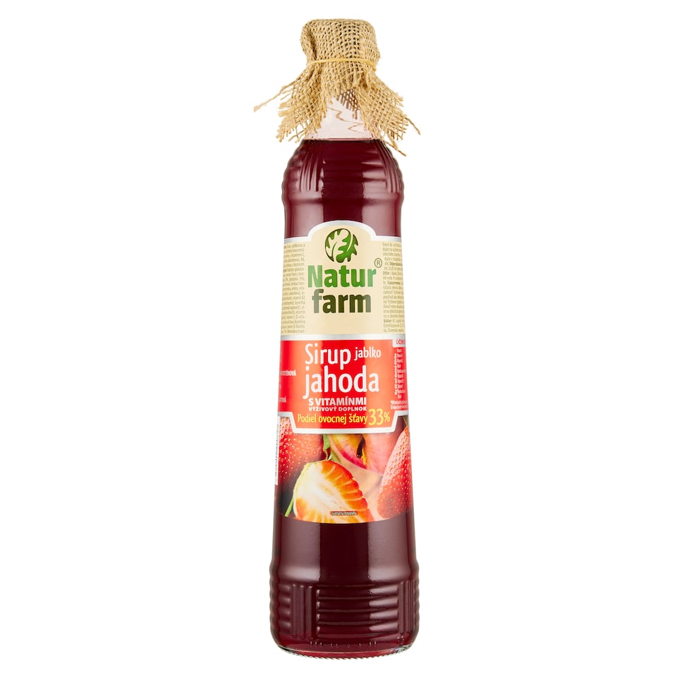 image 1 of Natur Farm Apple Strawberry Syrup with Vitamins 0.7 L