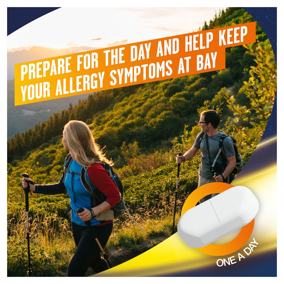 image 1 of Benadryl Allergy One A Day 10mg Long-Lasting Hayfever Relief 30 Tablet