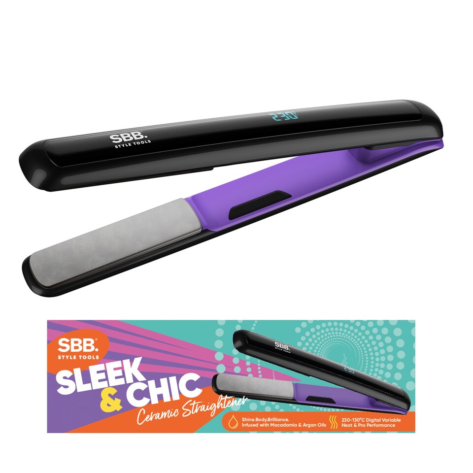 image 1 of SBB Sleek & Chic Ceramic Hair Straightener