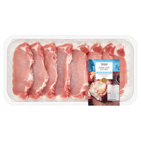 Tesco Pork Loin Steaks 960G Tesco Groceries