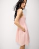image 1 of F&F Shirred Sleeveless Mini Dress in Pink