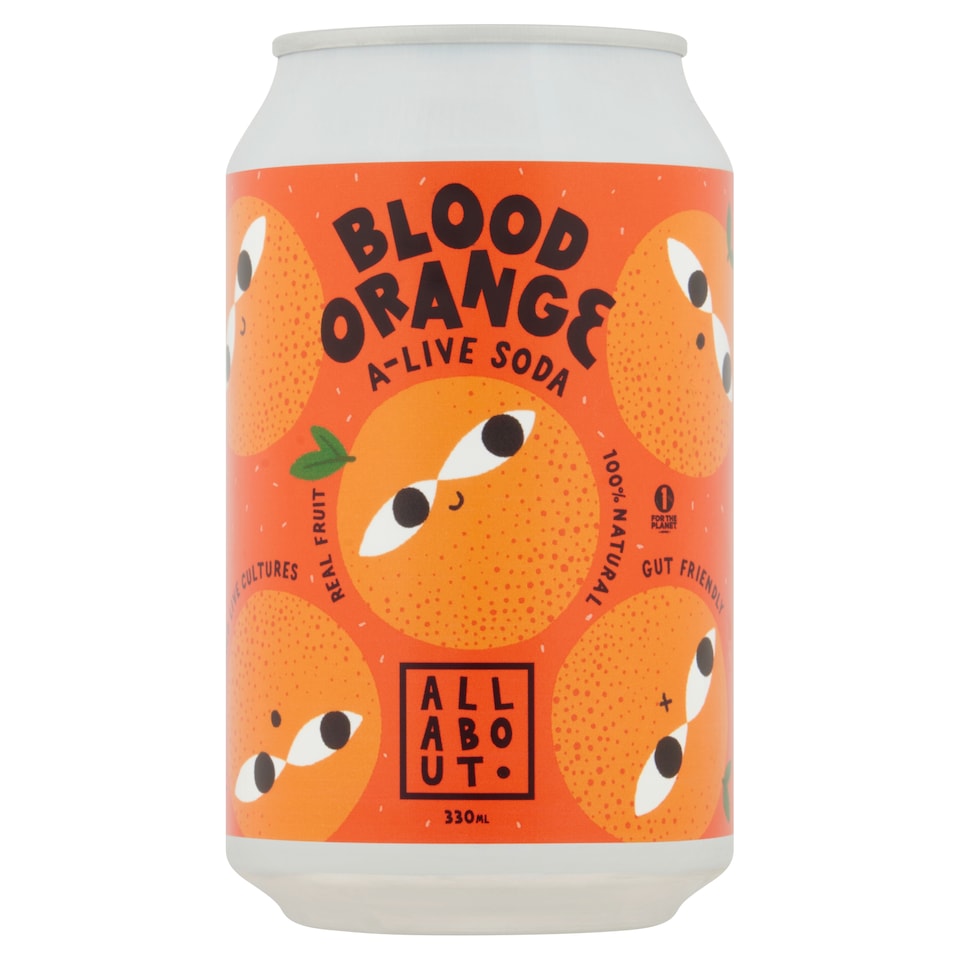 All About Blood Orange Live Organic Soda 330ml