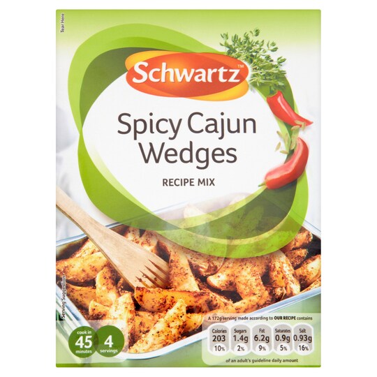Schwartz Cajun Wedges 38G Tesco Groceries