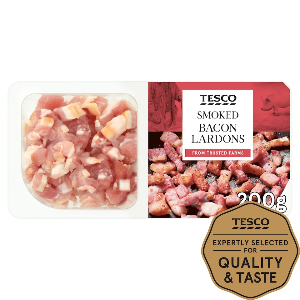 Tesco Smoked Bacon Lardons 200G