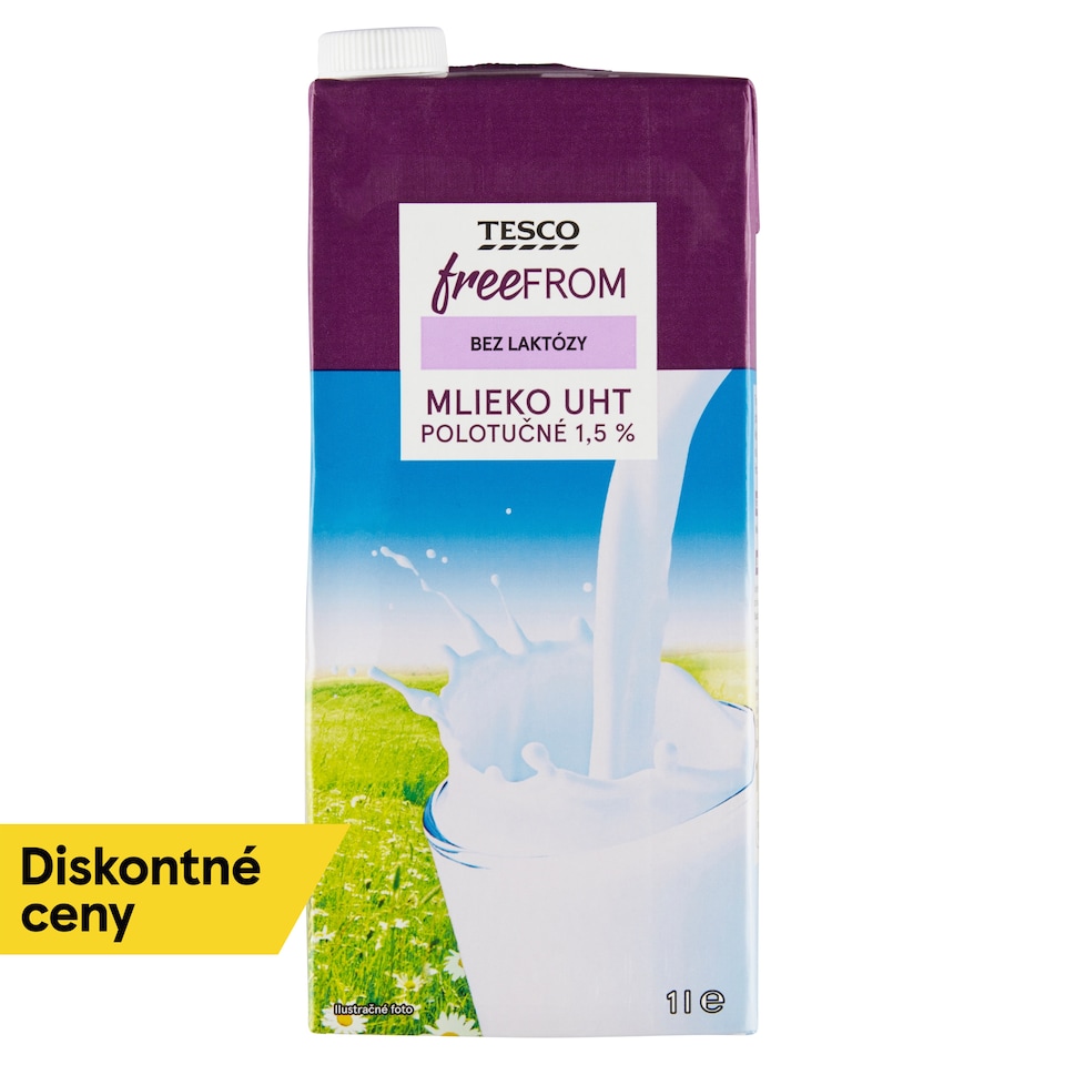 Tesco Free From UHT Semi Fat 1.5% Lactose Free Milk 1 L