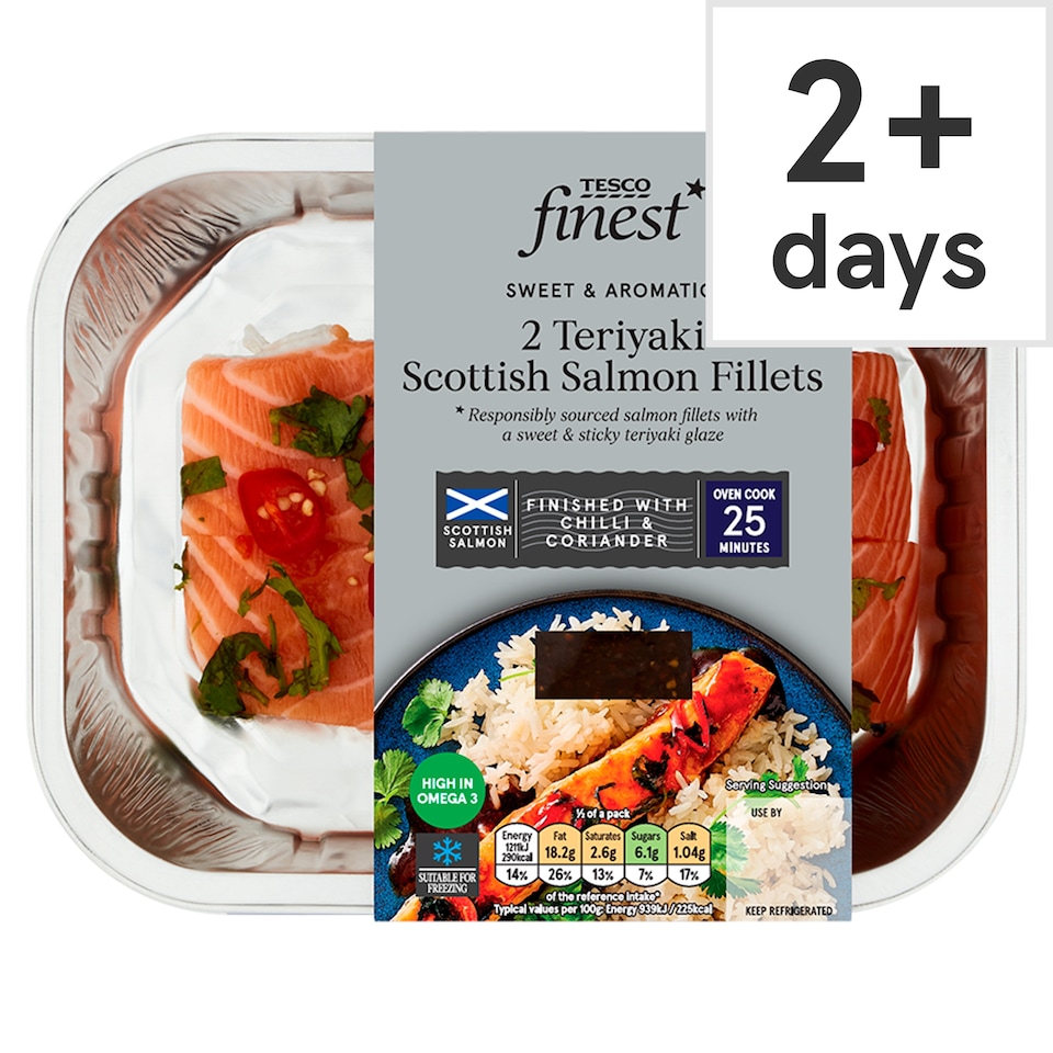 Tesco Finest Teriyaki Scottish Salmon Fillets 290G