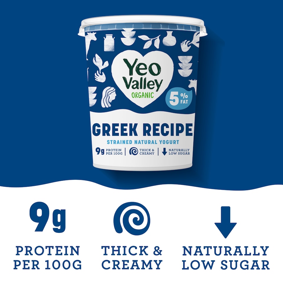 image 1 of Yeo Valley Organic Greek Recipe 5% Fat Natural 850g