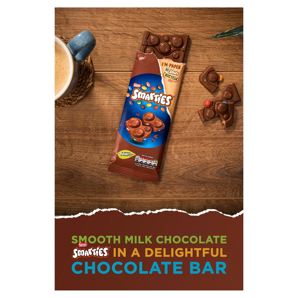 image 1 of Smarties Milk Chocolate Block 90G