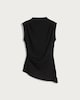 image 4 of F&F Ribbed Sleeveless Asymmetric Top in Black