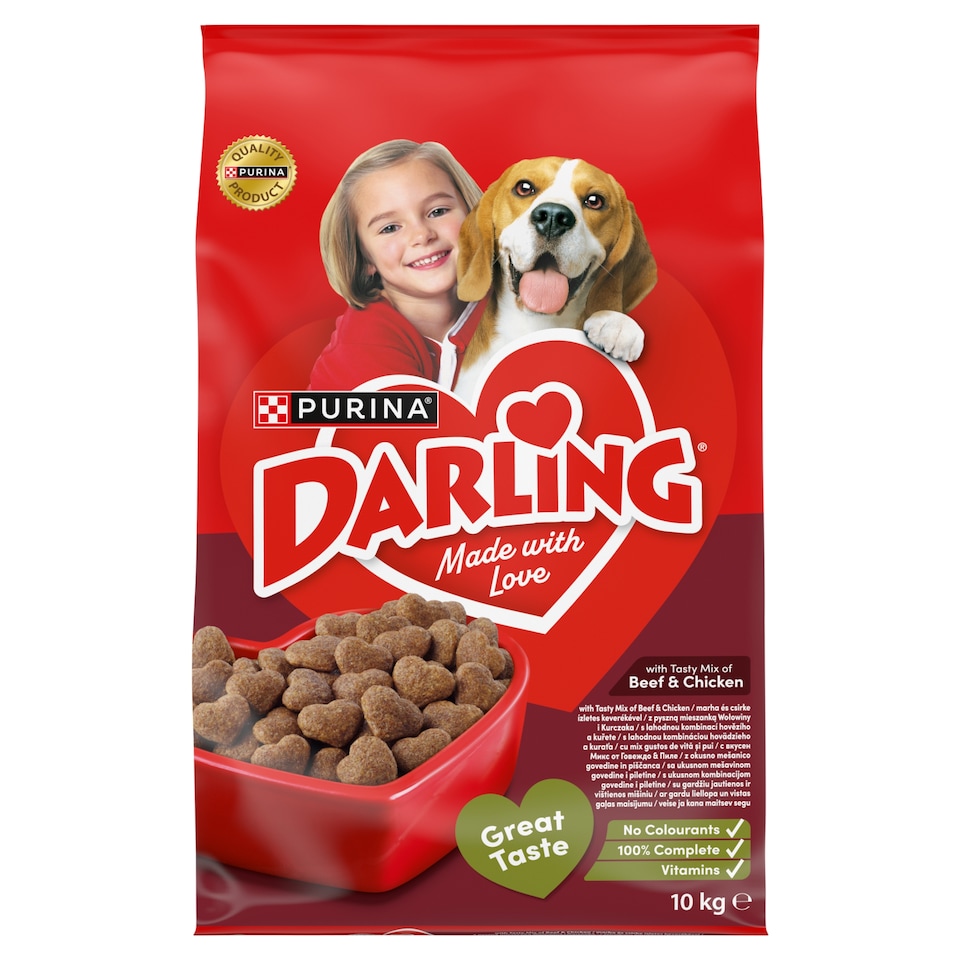 Purina Darling marha és csirke ízletes keverékével száraz kutyaeledel 10 kg