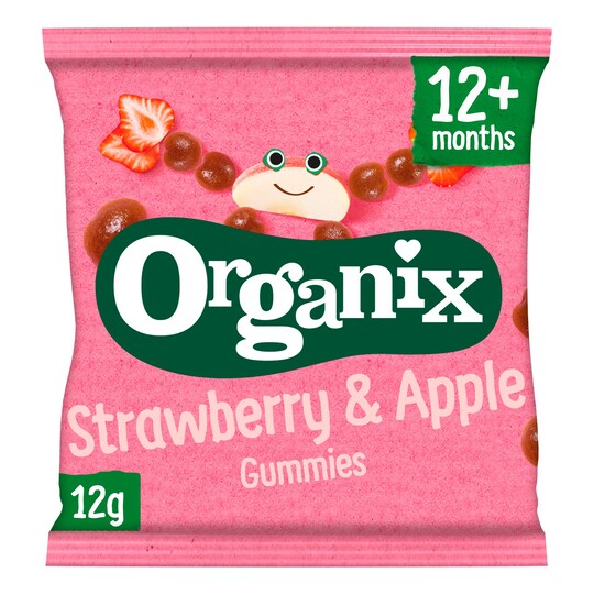 Organix Apple & Strawberry Gummies 12G Tesco Groceries