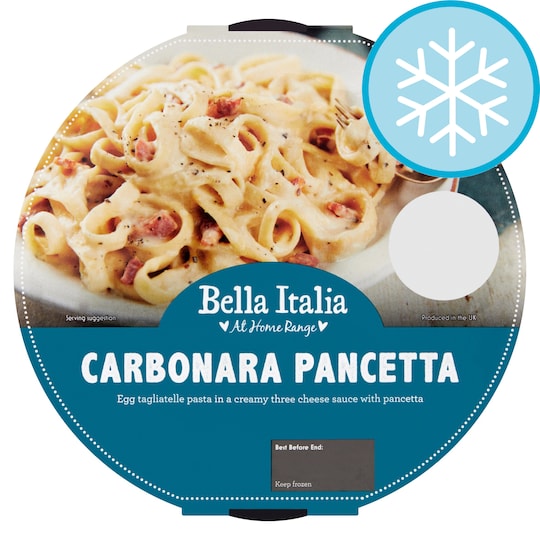 Bella Italia Pancetta Carbonara 450G Tesco Groceries