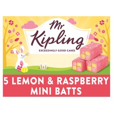Mr Kipling Lemon & Raspberry Mini Batts 5 Pack