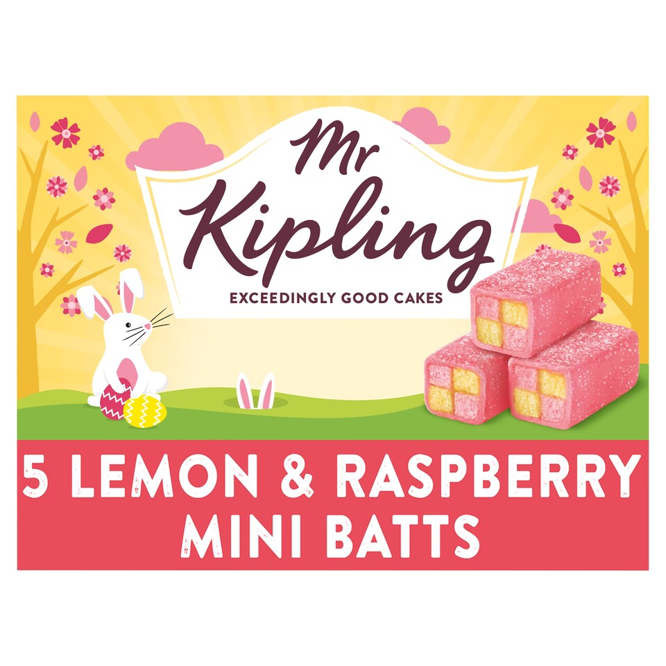 Mr Kipling Lemon & Raspberry Mini Batts 5 Pack