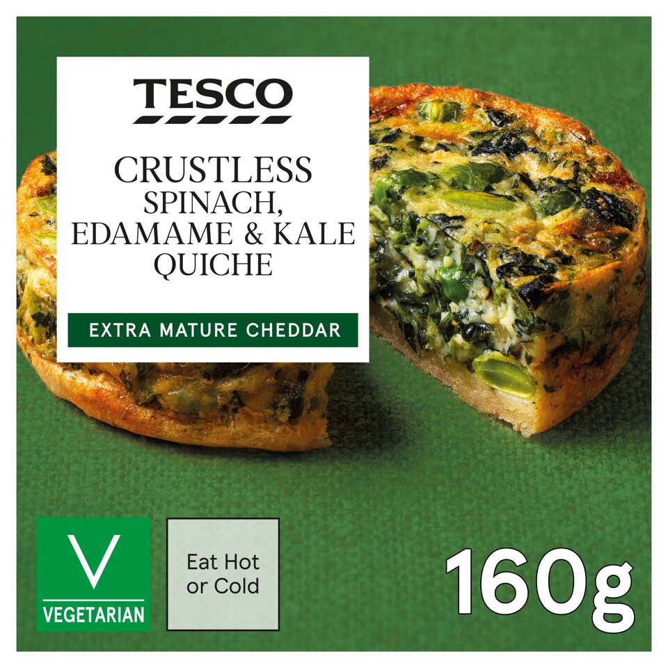 Tesco Crustless Spinach Edamame Kale Quiche 160G