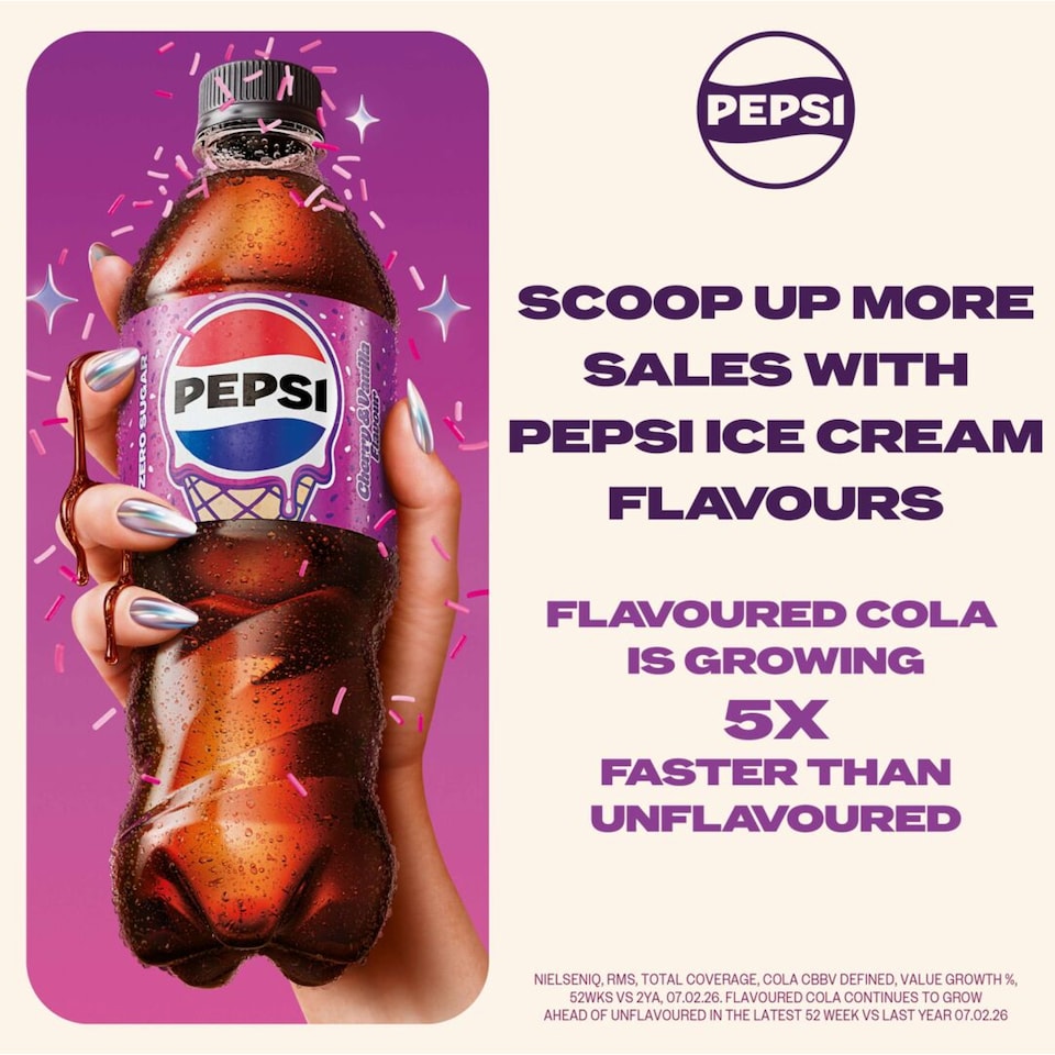 image 1 of PEPSI Zero sugar Cherry & Vanilla Flavour 500ML 