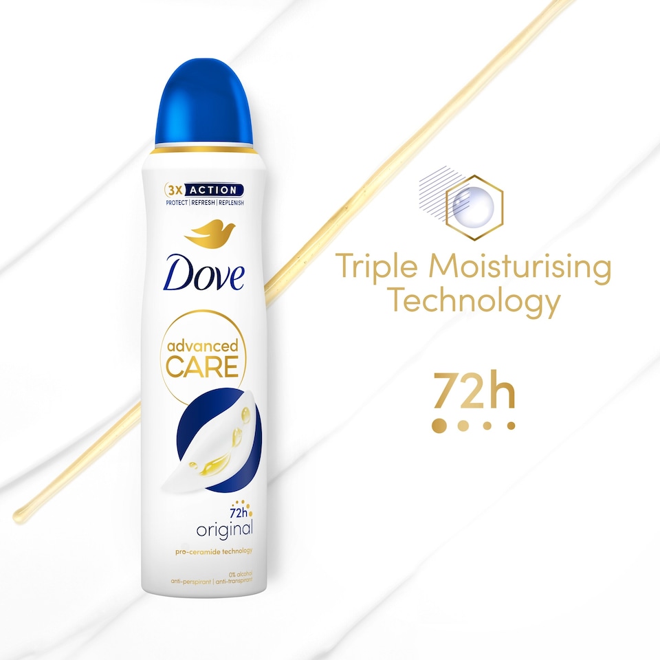 image 1 of Dove Advanced Care Original 72h Antiperspirant Deodorant 150ml